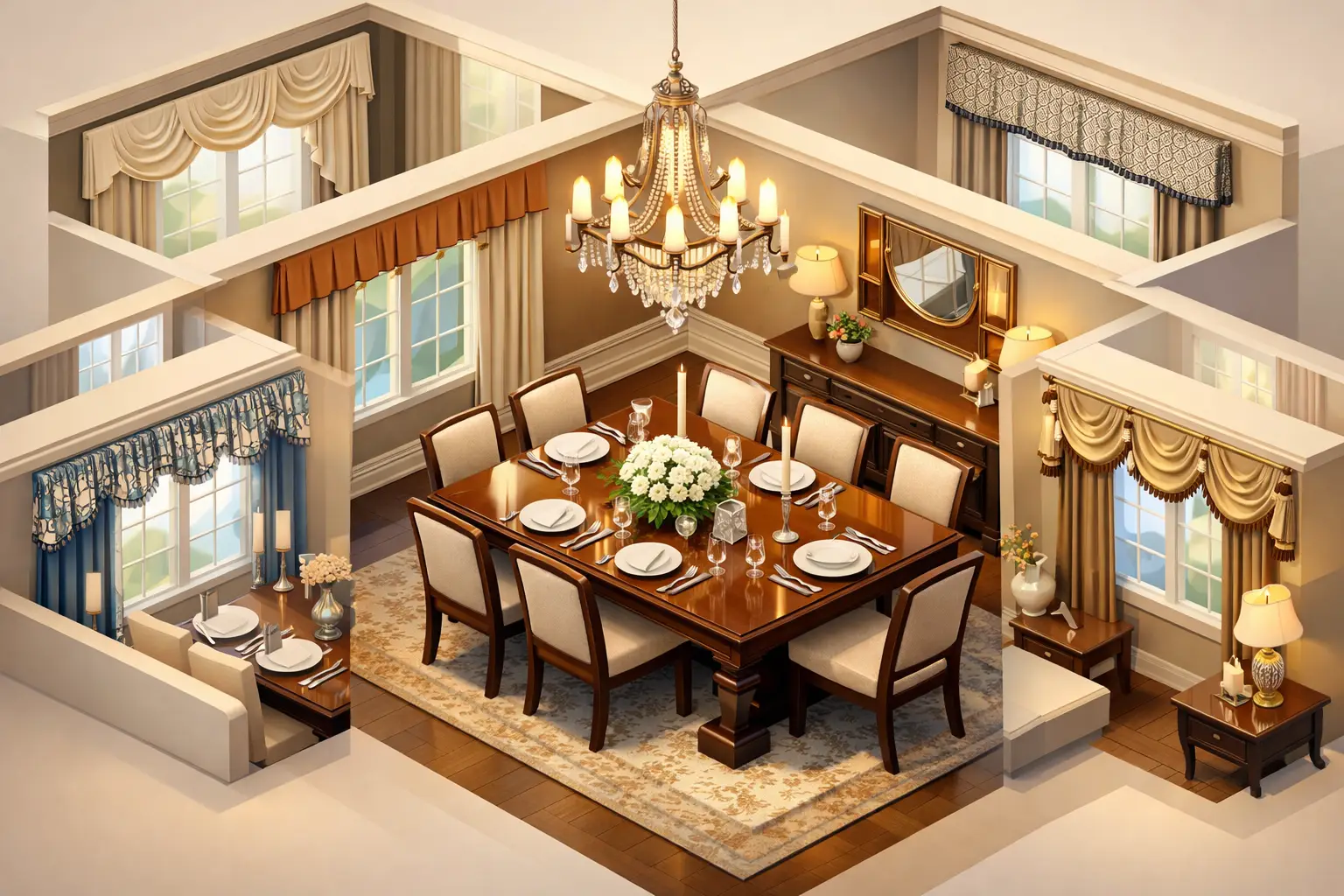 11 Valance Ideas for Formal Dining Room Style
