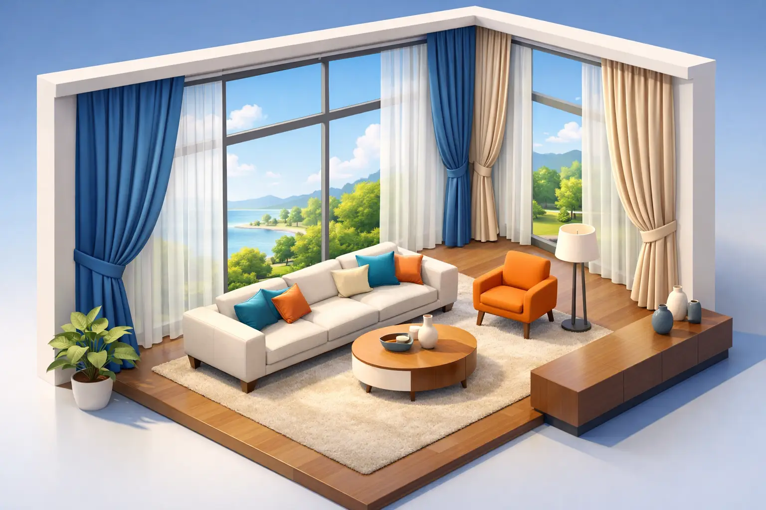 Custom Draperies for Large Windows