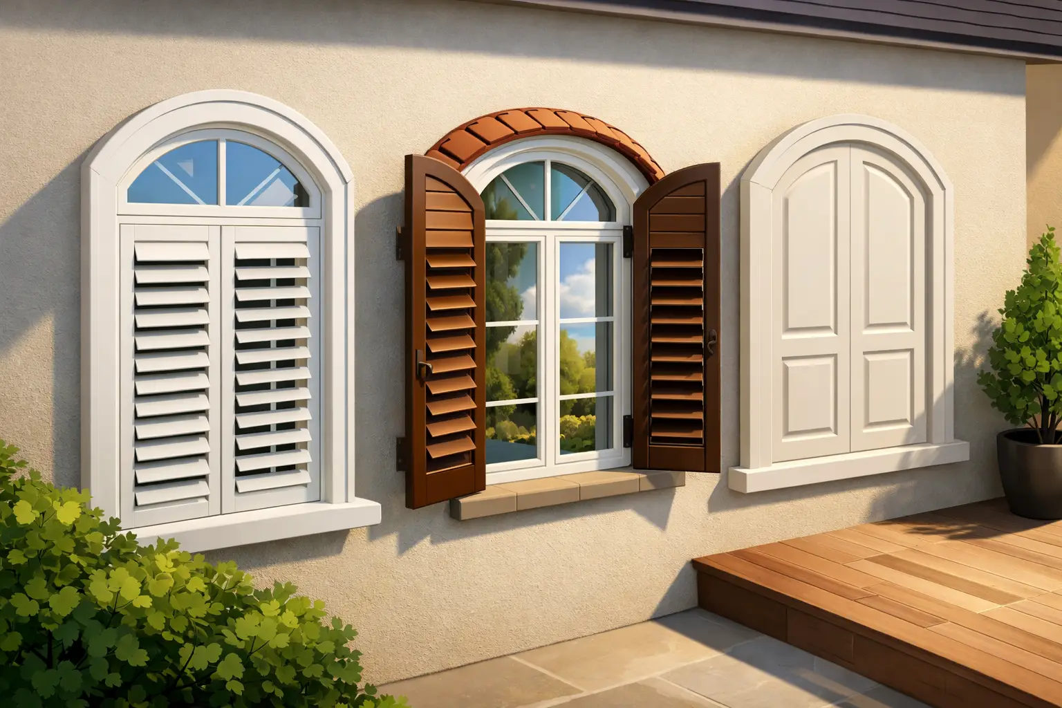 Arched Window Shutter Options That Look Custom