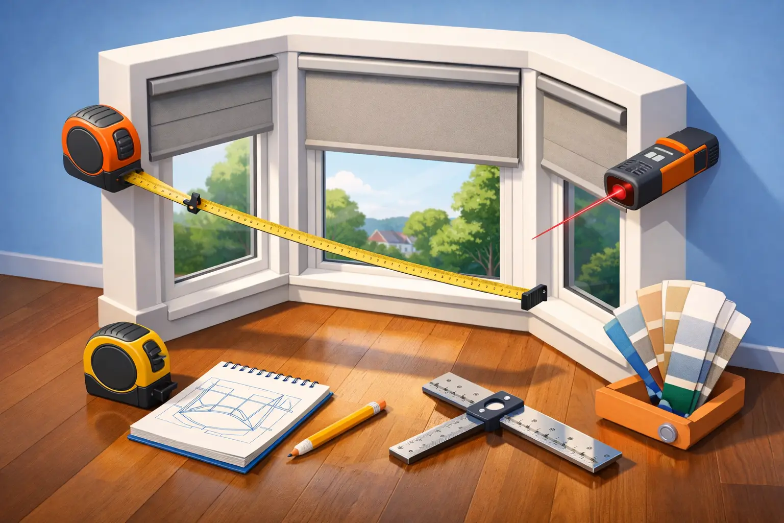 How to Measure Bay Windows for Custom Shades